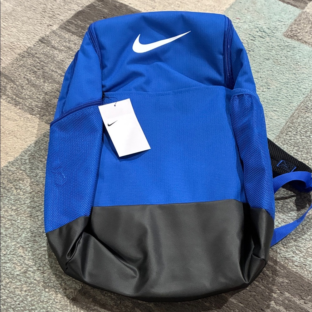 Nike Royal Blue and Black Swoosh Backpack